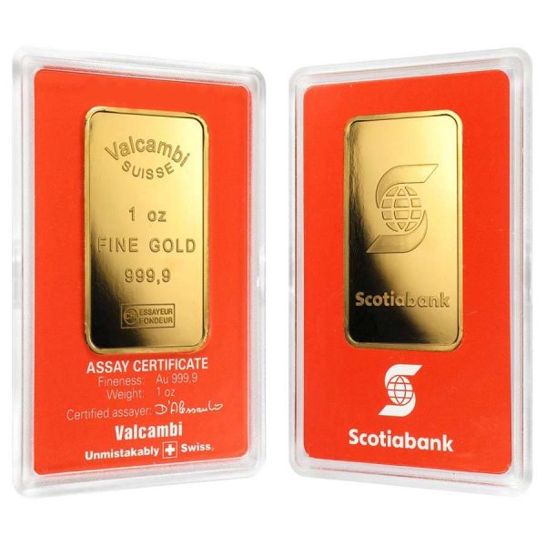 1 oz Scotiabank- Valcambi Suisse Gold Bar