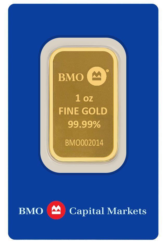 bmo_gold_1oz_bars_gold_new_bar_2021_1 1 OZ gold Bar Bank Of Montreal .9999 - Image 1