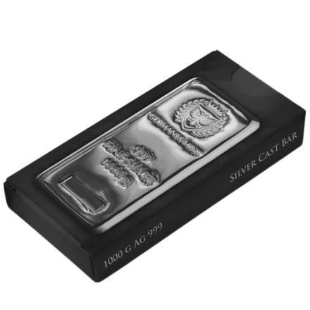 Germania-Mint-1-Kilo-Cast-Silver-Bar-Packaging-440x440 1 kilo silver bar Germania Mint 9999 - Image 1