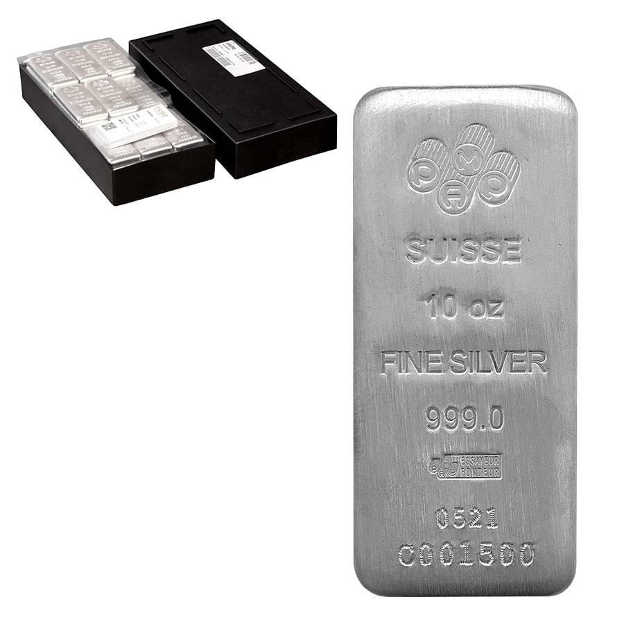 10 oz PAMP Suisse Silver Cast Bar .999 Fine (With Certificate) - Image 2