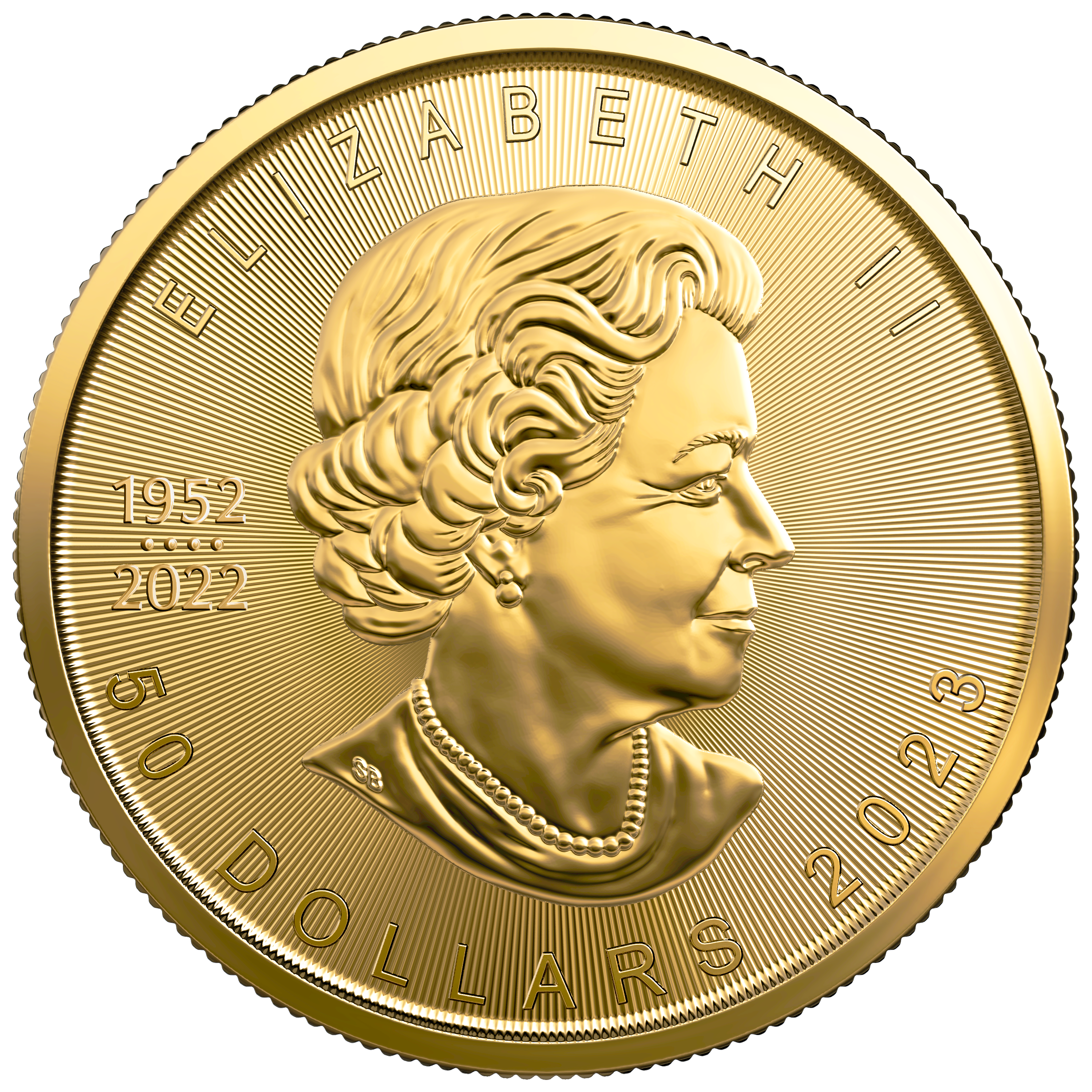 2023-50-1-oz.-99.99-Pure-Gold-Coin-GML-Bullion-Obverse 1 oz Gold Maple Leaf Coin – Royal Canadian Mint (2023) - Image 1
