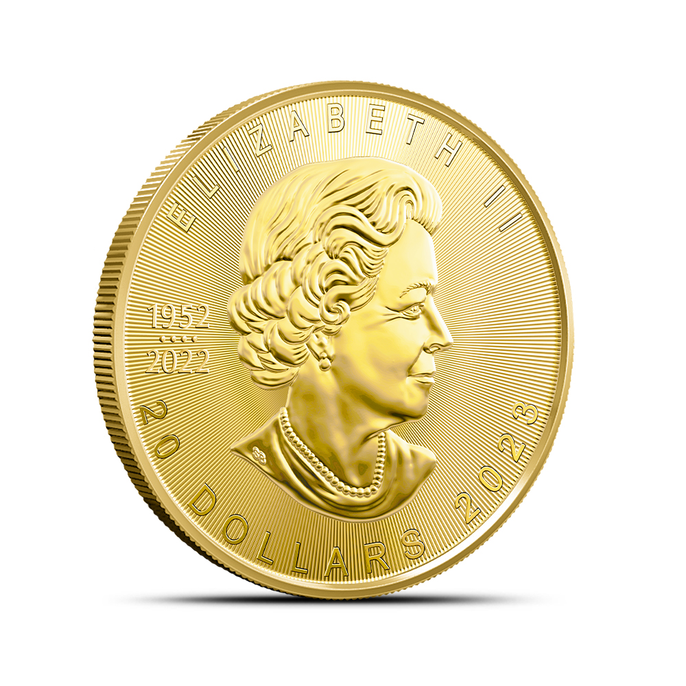 2023-20-1-2-oz.-99.99-Pure-Gold-Coin-GML-Obverse 1/2 oz Canadian Gold Maple Leaf Coin 2023 - Image 1