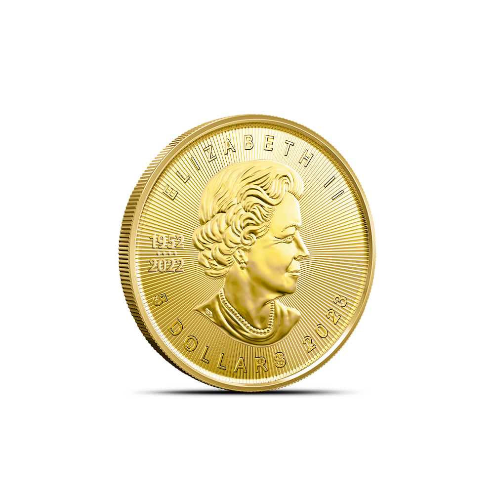 2023-5-1-10-oz.-99.99-Pure-Gold-Coin-GML-Obverse 1/10 oz Canadian Gold Maple Leaf Coin 2023 - Image 1