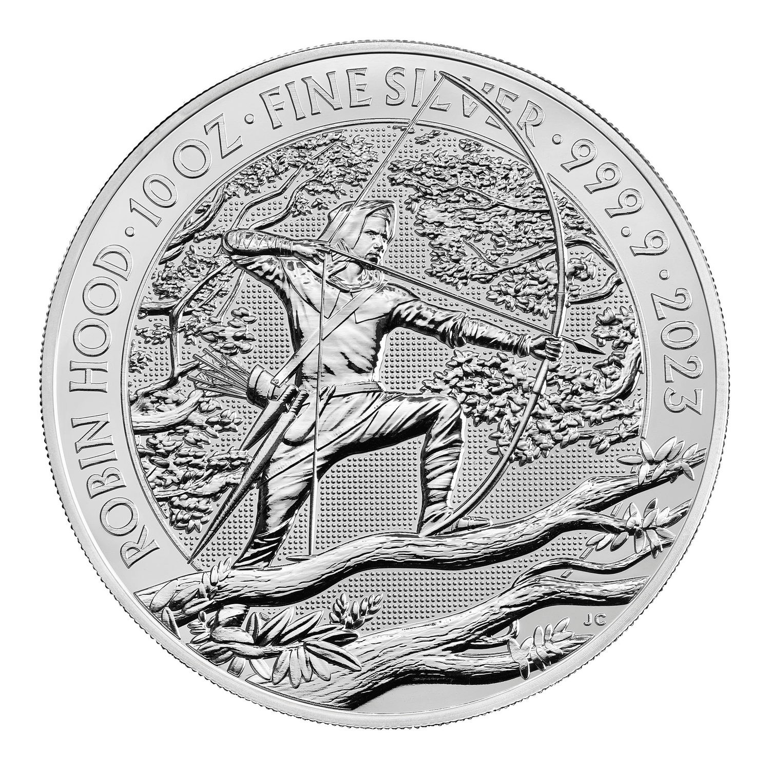 mlrh2310sc 10 oz Robin Hood 2023 Silver Bullion Coin - Image 1