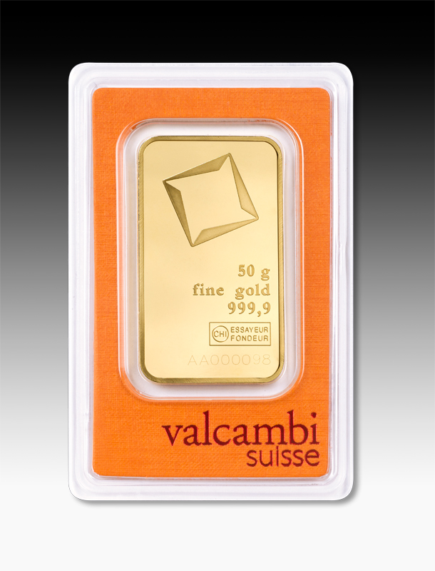 MintedRectangular_pack_50g_A_800_20130110 50 Gram Gold Valcambi Suisse Bar Minted - Image 1