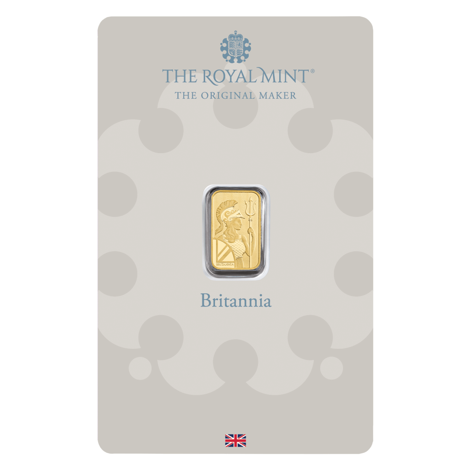 1g-britannia-gold-bullion-bar-in-blister-pack-front-1500x1500-ea404be 1 Gram British Gold Britannia Bar (New w/ Assay) - Image 1