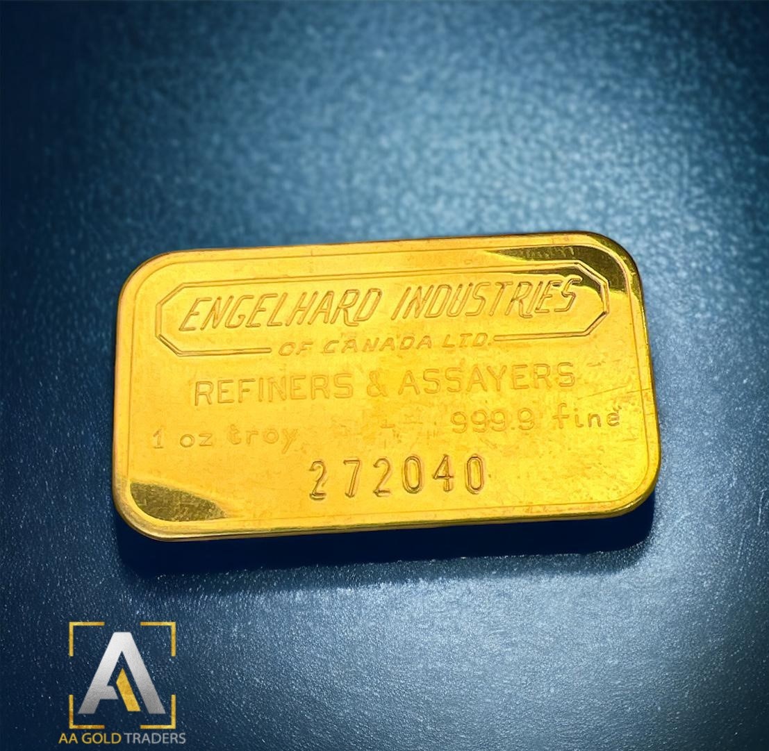 IMG-20240320-WA0010 (1) 1 oz Engelhard Industries of Canada Ltd Vintage Gold Bar - Image 1
